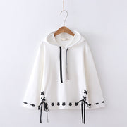 Women's loose hooded sweater