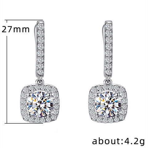 Fashion Heart-shaped Full Diamond Earrings and studs