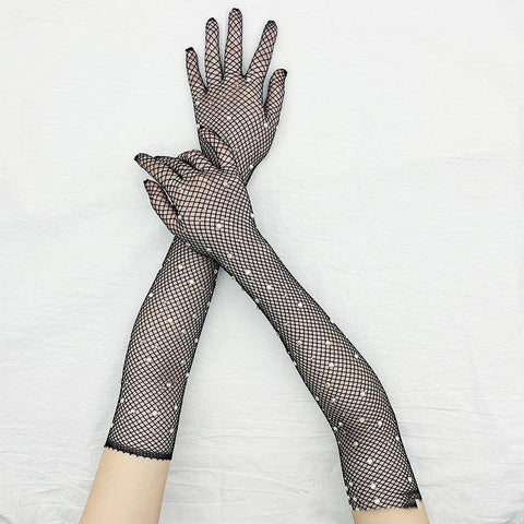 Stockings Mesh Long Gloves