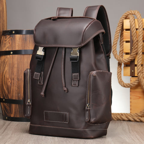 Leather Retro Backpack Outdoor