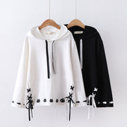 Women's loose hooded sweater