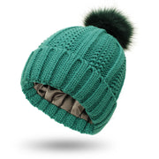 Hats Beanie Hat For Women Faux Fur Pom Pom