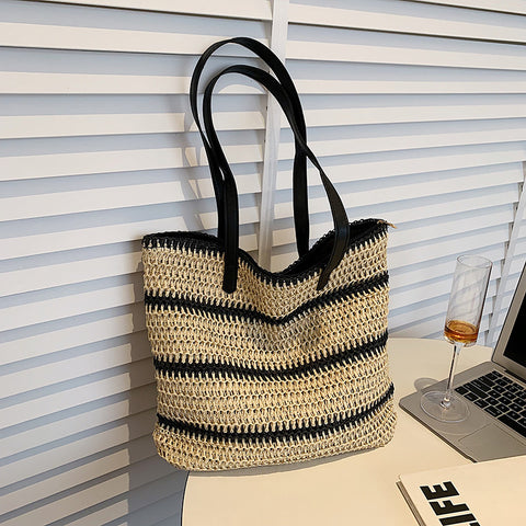 Striped Casual Handbag