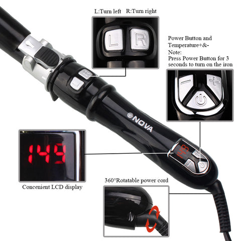 Otating Curling and  Waver  Iron Curling Wand Automatic