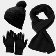 Three Piece Set Of  Hats, Scarves, Gloves