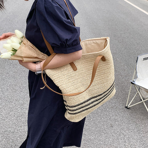 Striped Casual Handbag