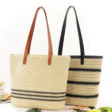 Striped Casual Handbag