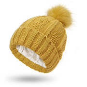 Hats Beanie Hat For Women Faux Fur Pom Pom