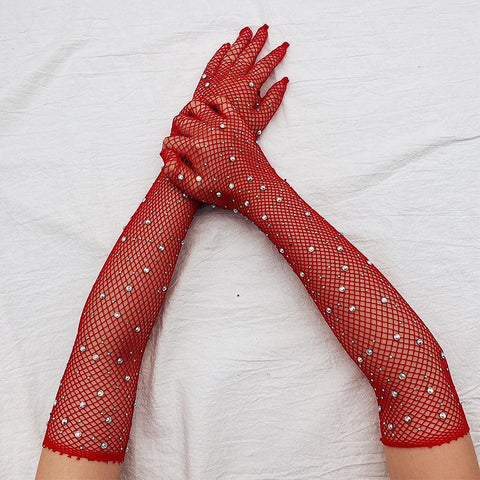 Stockings Mesh Long Gloves