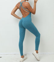 Yoga Jumpsuit With Cross-strap